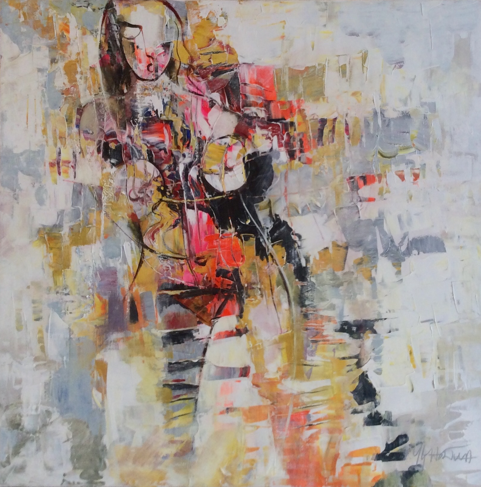 FRENZY 121 X 121 cm by Paul Ygartua